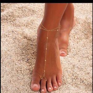 Bohemian Dainty Gold Beaded Barefoot Sandal